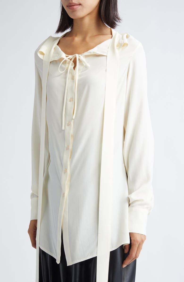 renaissance renaissance Yas Tie Neck Top, Alternate, color, Cream