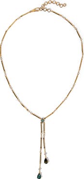 Nadri Hera Faux Lariat Necklace