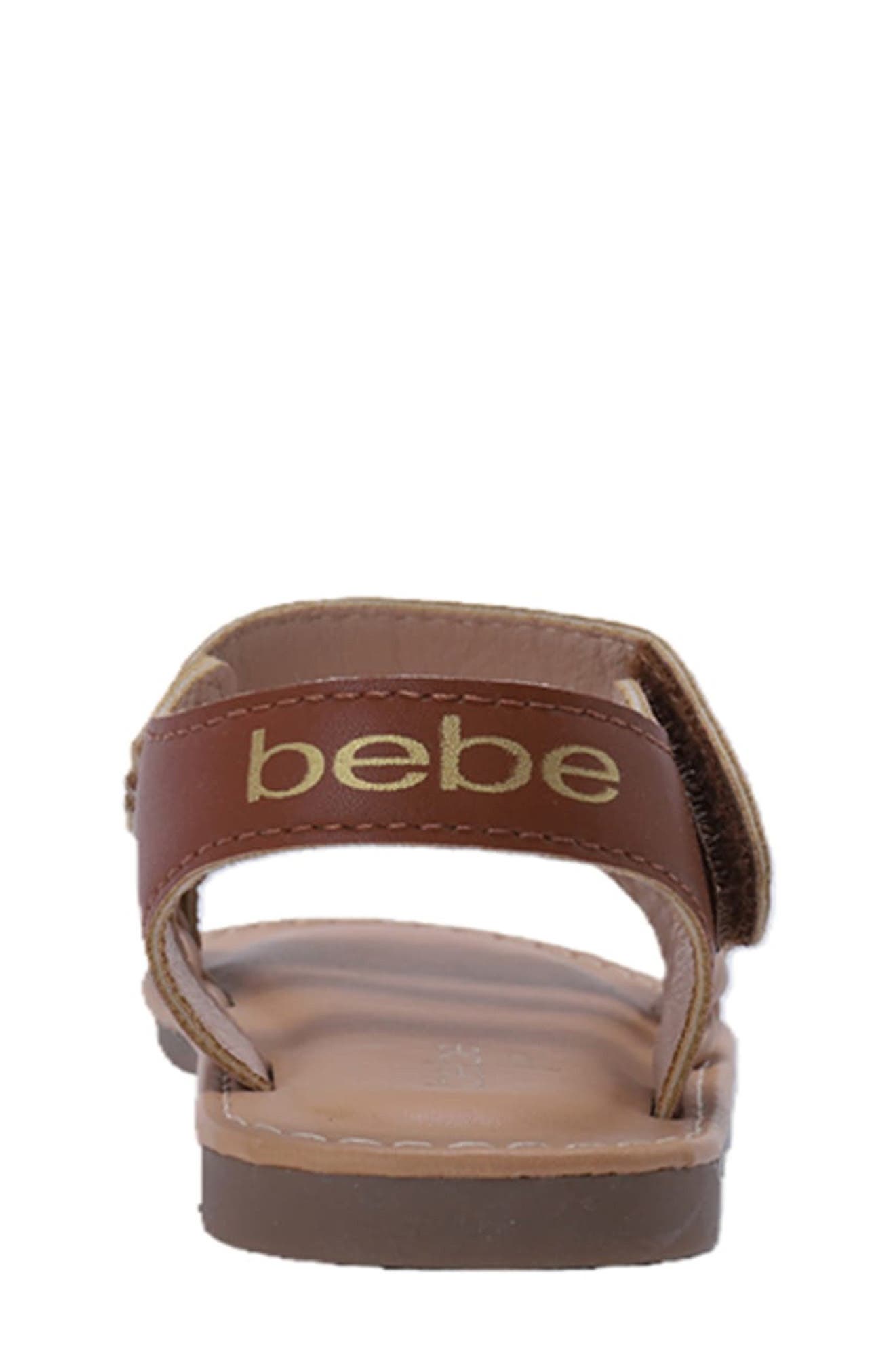 bebe Merry Sandal, Alternate, color, Cognac