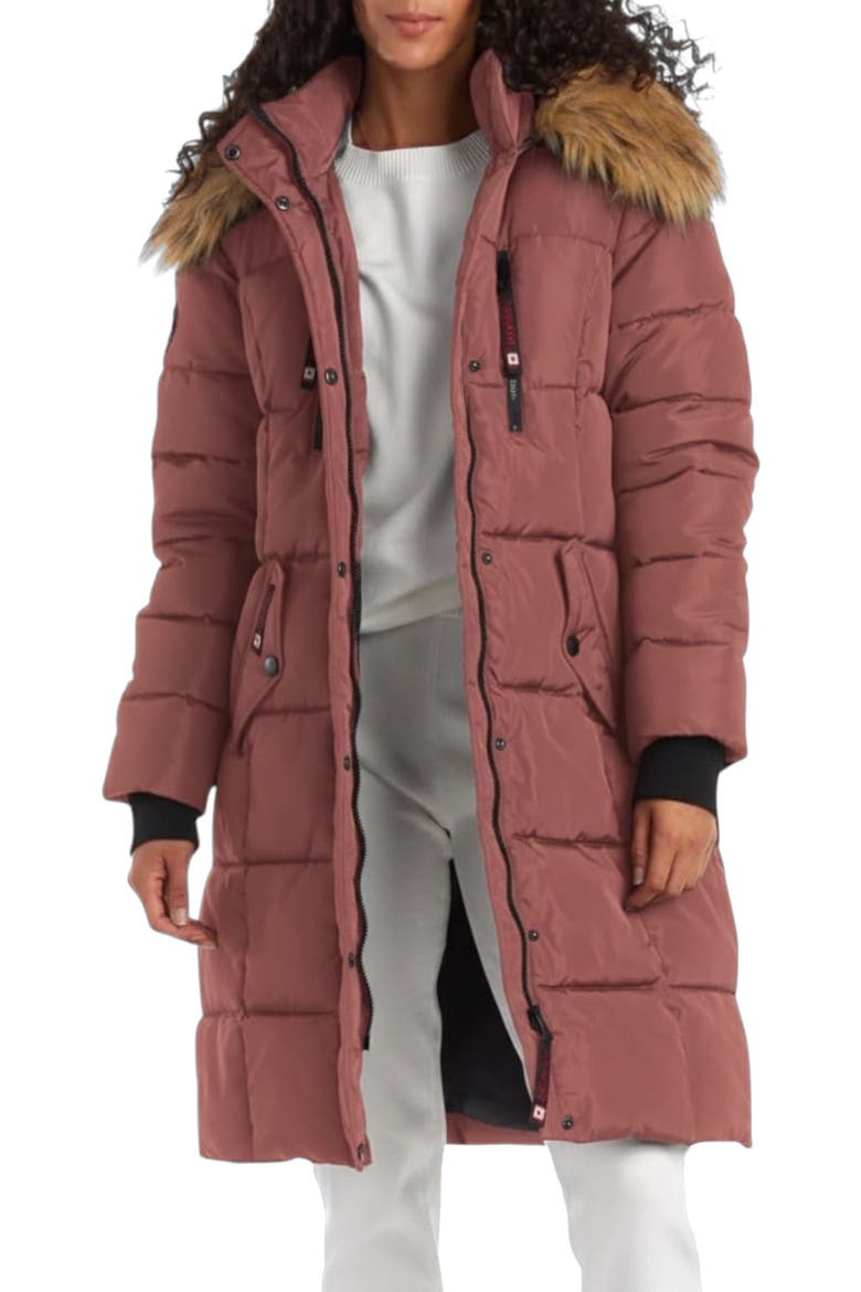 Women's Heavyweight Long Parka Jacket, Main, color, Wild Ginger