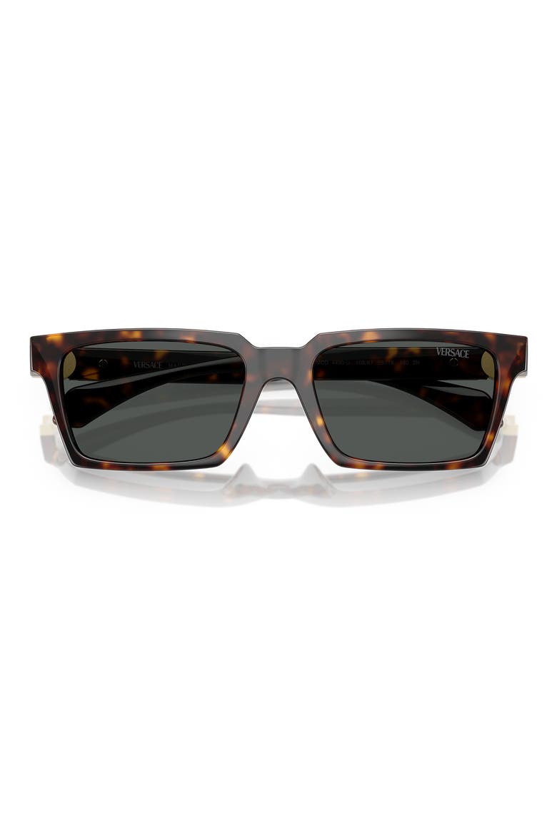 55mm Rectangular Sunglasses, Alternate, color, HAVANA