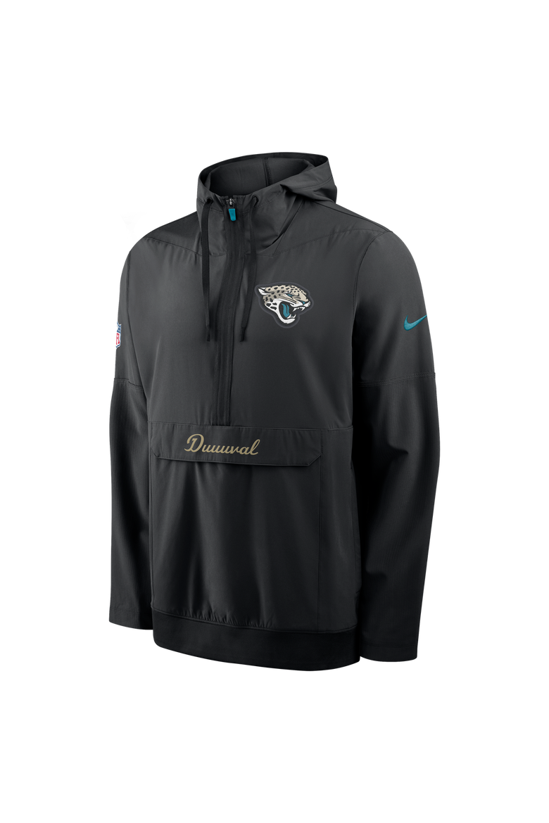 Men's Nike  Black Jacksonville Jaguars 2026 Rivalries Collection Sideline Anorak Half-Zip Jacket, Alternate, color, Black