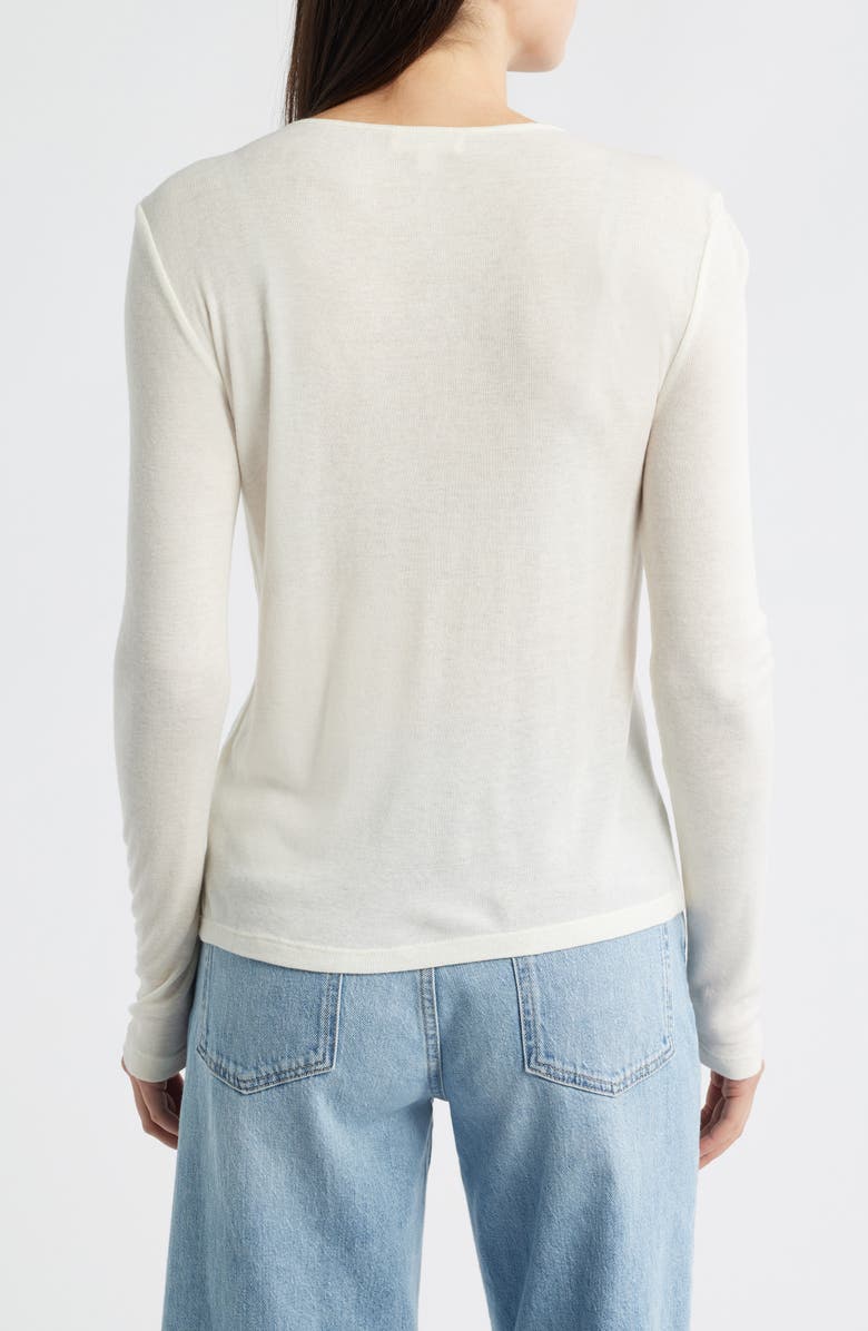 Mavi Jeans Long Sleeve Henley, Alternate, color, Marshmallow