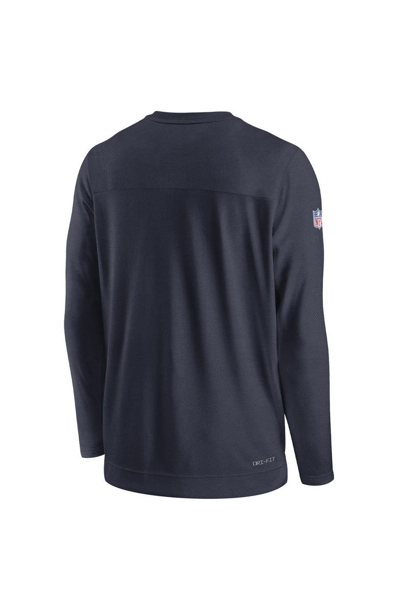 Nike Men's Nike Navy Chicago Bears Sideline Lockup Performance Long Sleeve T-Shirt, Alternate, color, Navy