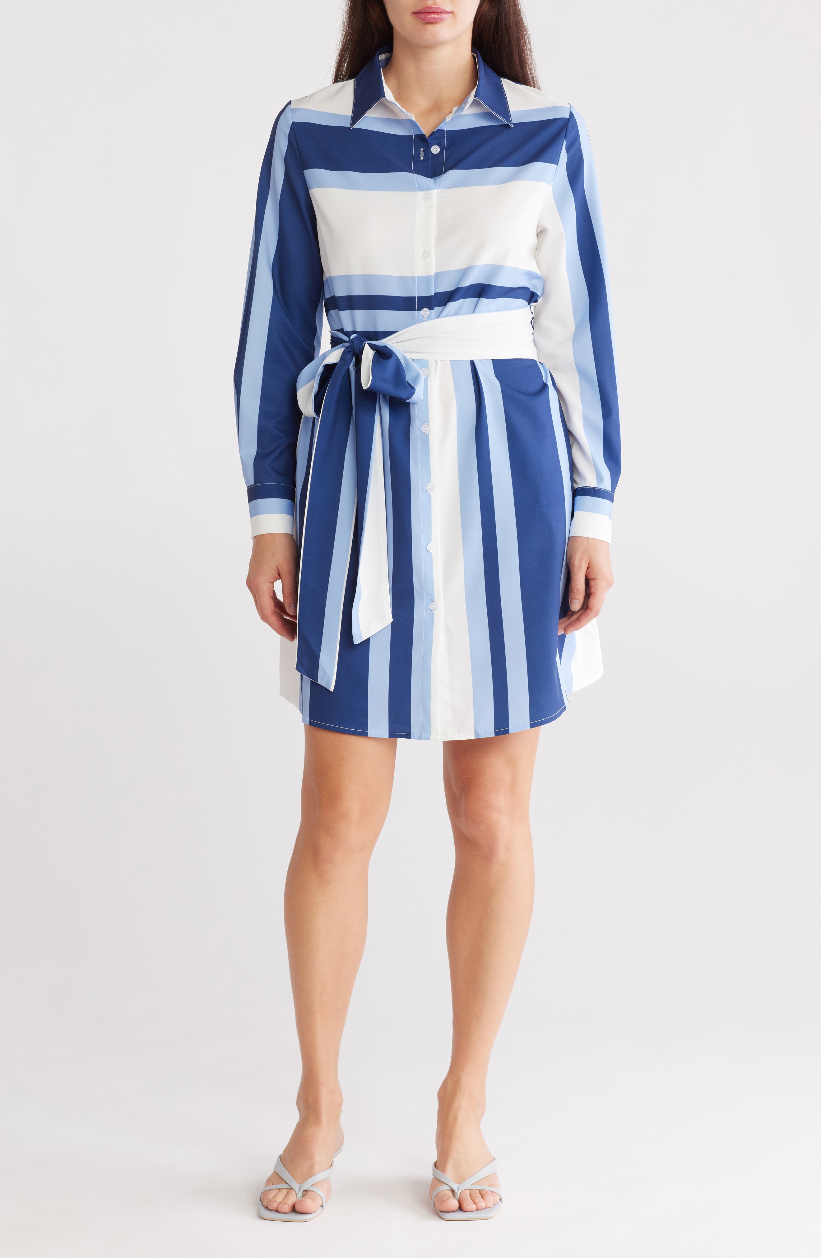 STITCHDROP Chatham Long Sleeve Cotton Shirtdress