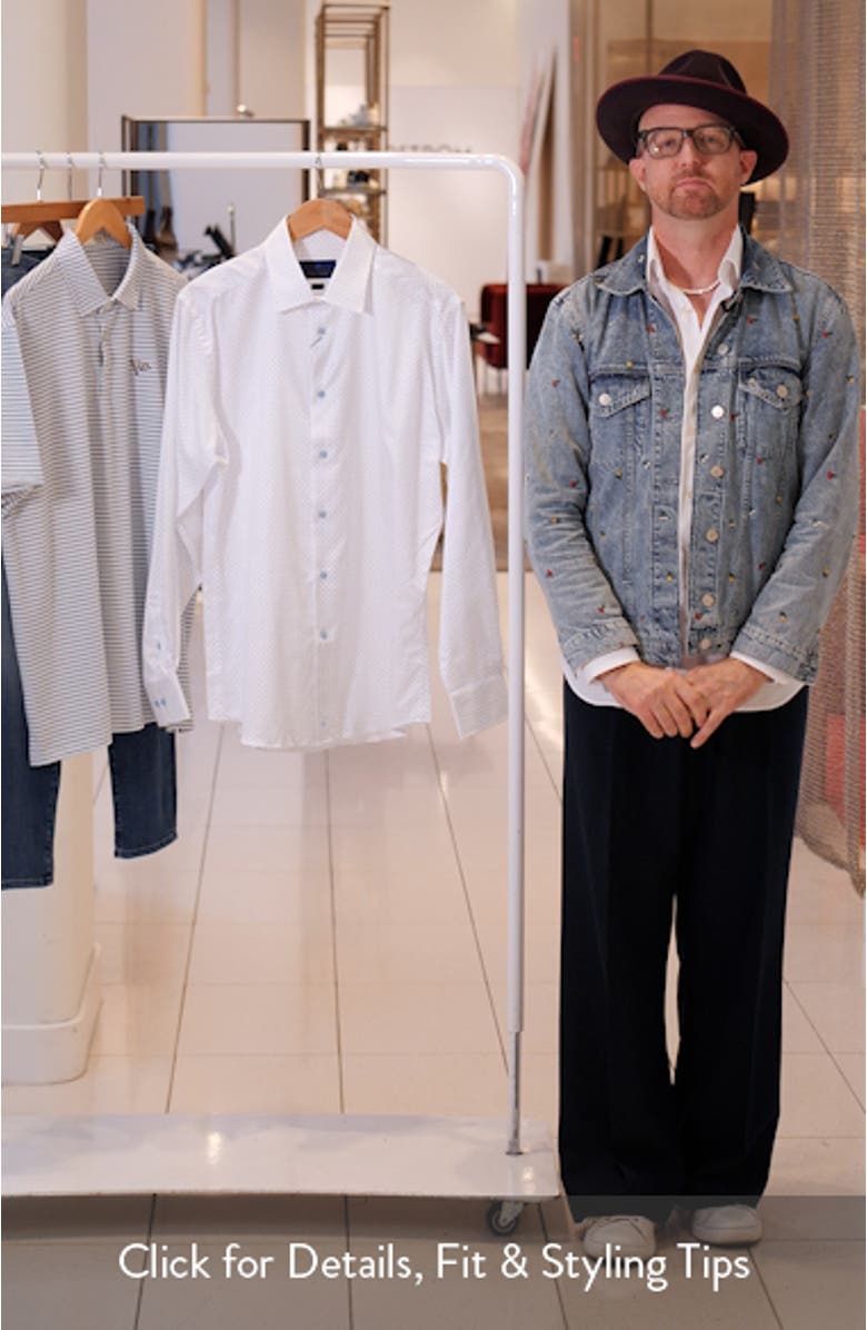 Trim Fit Microprint Dress Shirt, sales video thumbnail