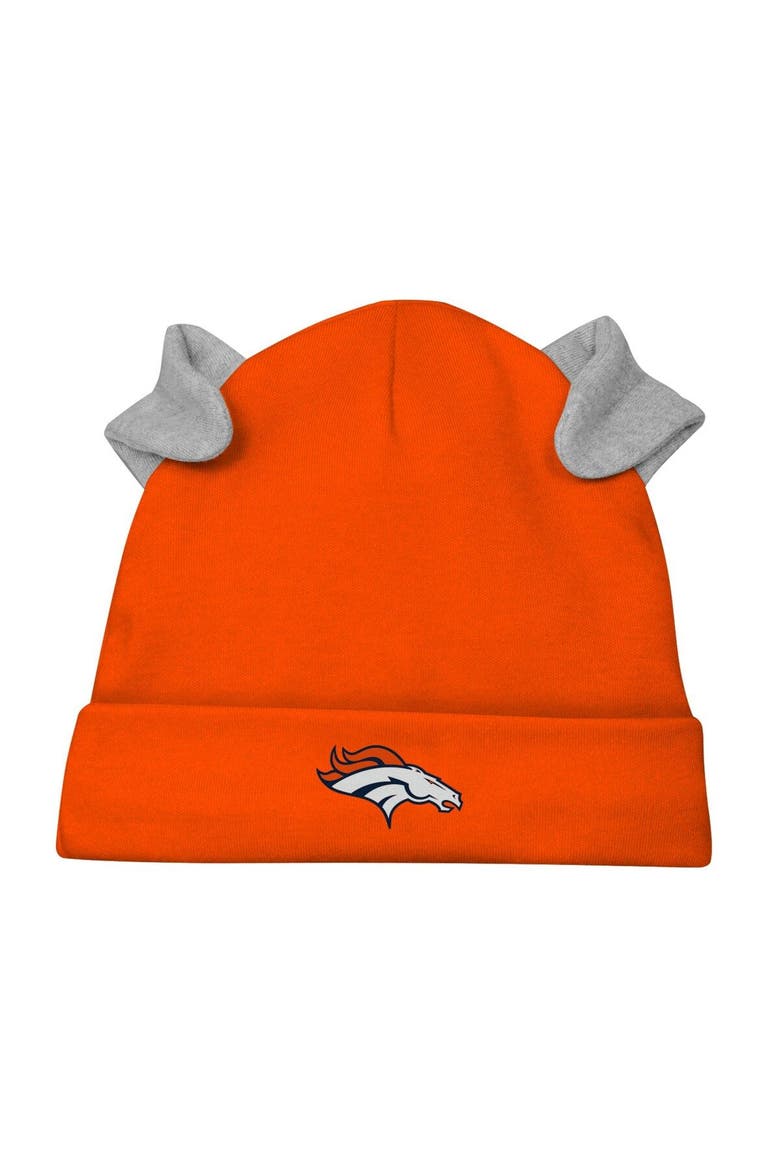 Newborn & Infant White/Orange Denver Broncos Dream Team Bodysuit Pants & Hat Set, Alternate, color, White