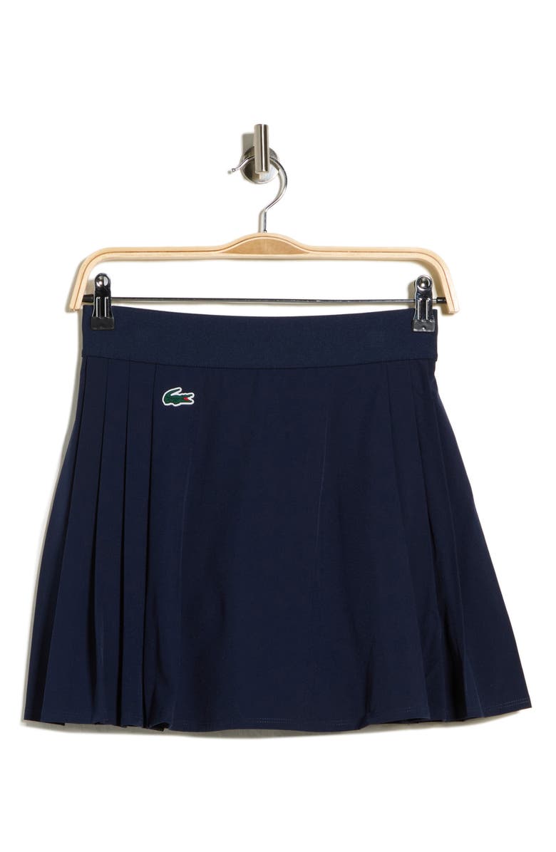 Lacoste Pleated Miniskirt, Main, color, Navy Blue/ Navy Blue