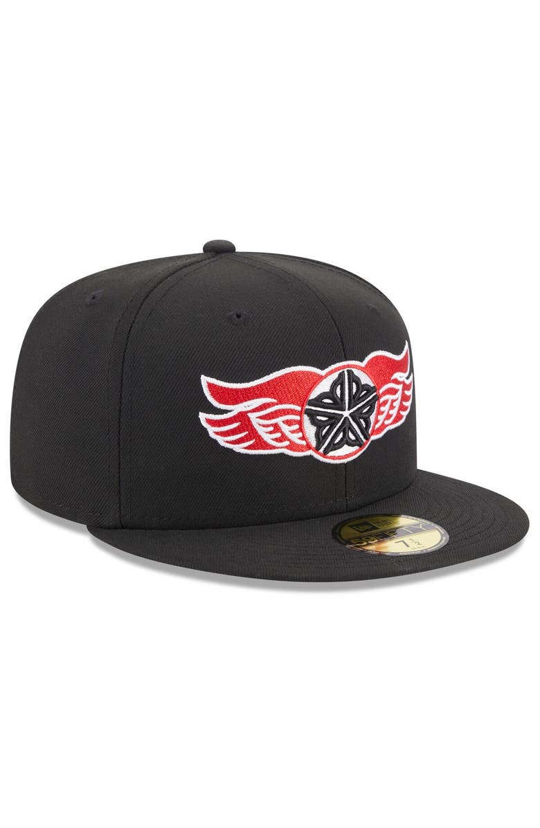 New Era Men's New Era Black Rochester Red Wings Authentic Collection Alternate Logo 59FIFTY Fitted Hat, Alternate, color, Black