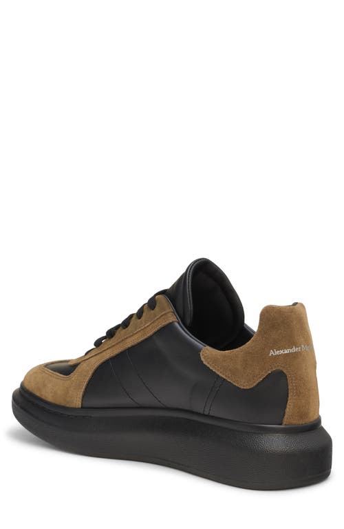 Shop Alexander Mcqueen Mcqueen Retro Sneaker In Black/mud