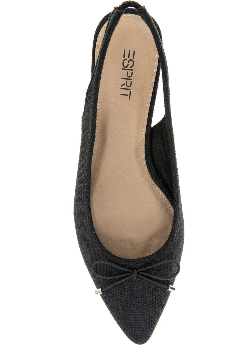 Esprit Petria Slingback Flat, Alternate, color, Black Linen