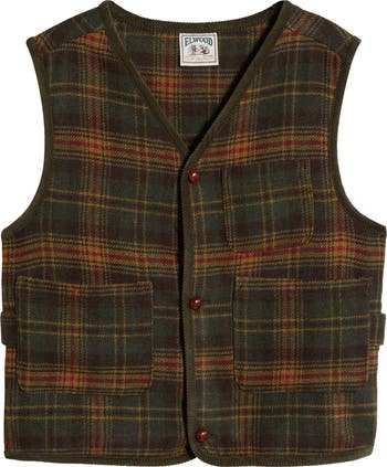 Elwood Plaid Felted Wool Blend Hunter's Vest | Nordstrom