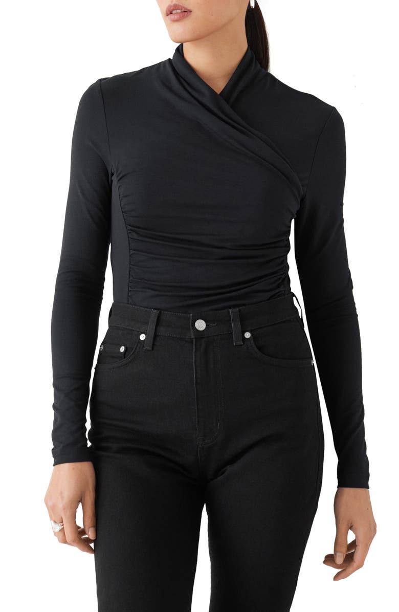 & Other Stories Surplice Ruched Top, Main, color, 