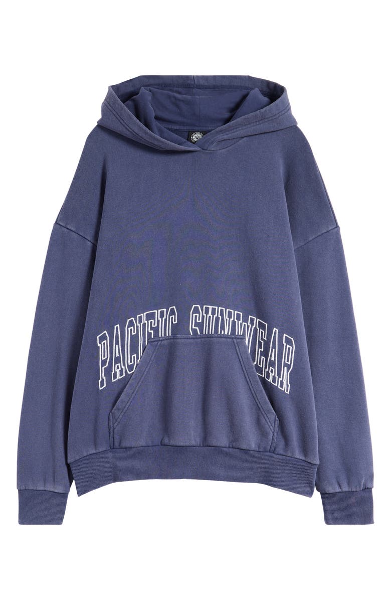PacSun Embroidered Logo Cotton French Terry Hoodie, Alternate, color, 