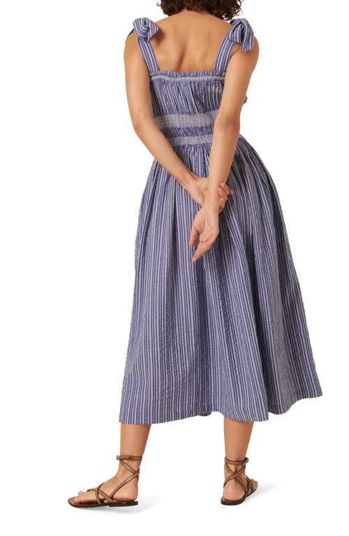 NOBODY'S CHILD NOBODY'S CHILD MARISSA STRIPE ORGANIC COTTON MIDI SUNDRESS