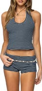 EDIKTED Reagan Stripe Rib Halter Top