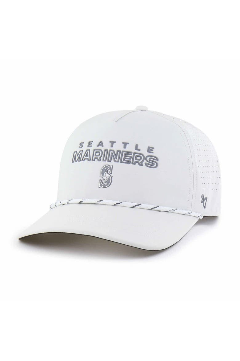 Men's '47  White Seattle Mariners Forward Vault Hitch Adjustable Hat, Main, color, White