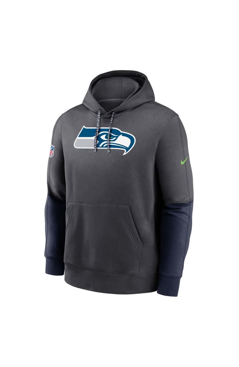 Nike Men's Nike Anthracite Seattle Seahawks 2024 Sideline Club Pullover Hoodie, Alternate, color, Anthracite