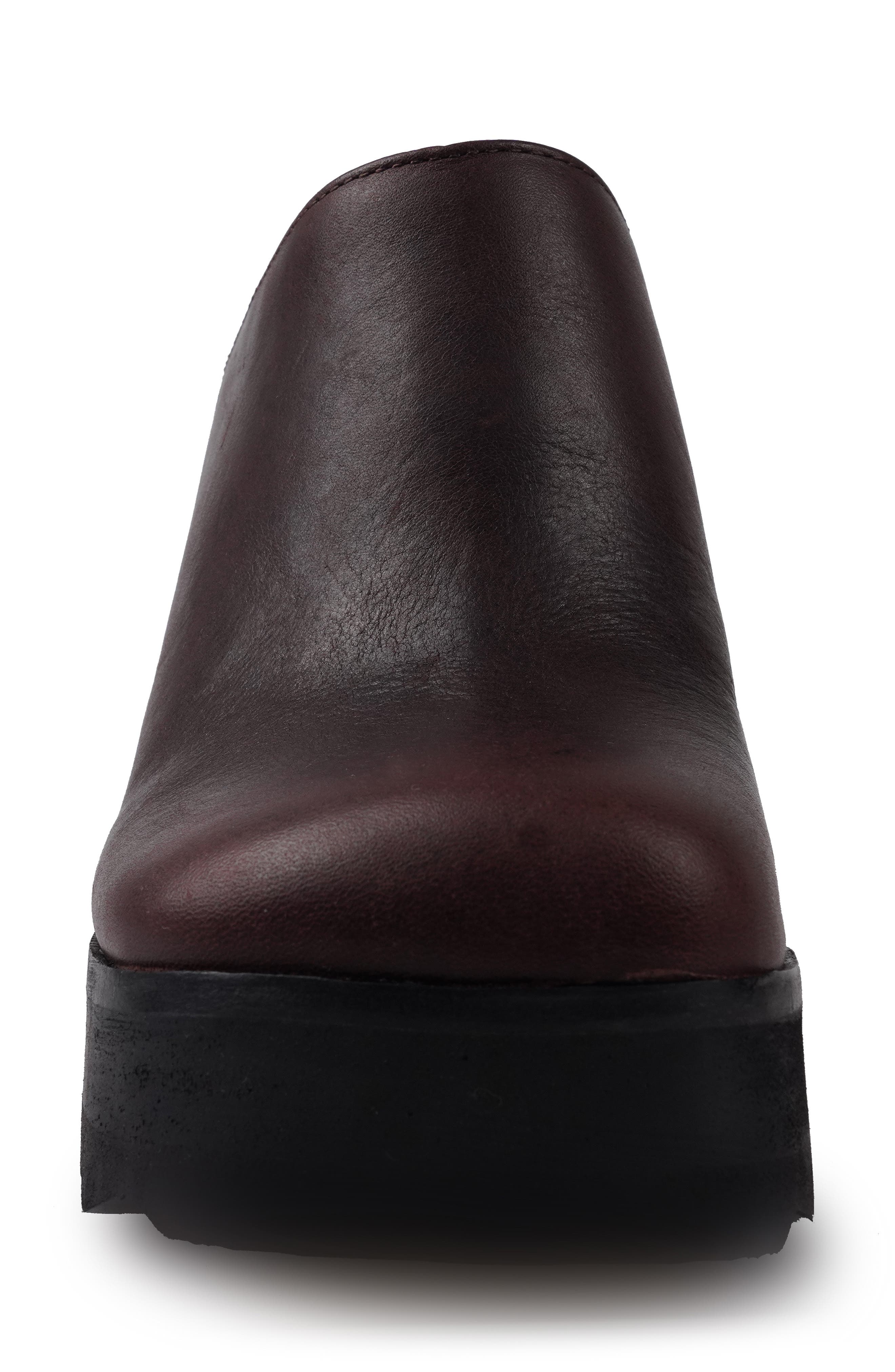 Nichola Platform Wedge Clog, Alternate, color, BROWN LEATHER