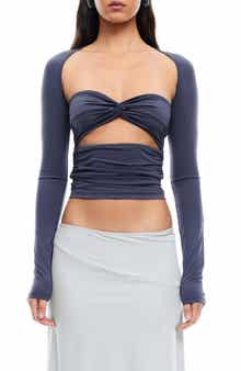 LIONESS Soleil Cutout Long Sleeve Top