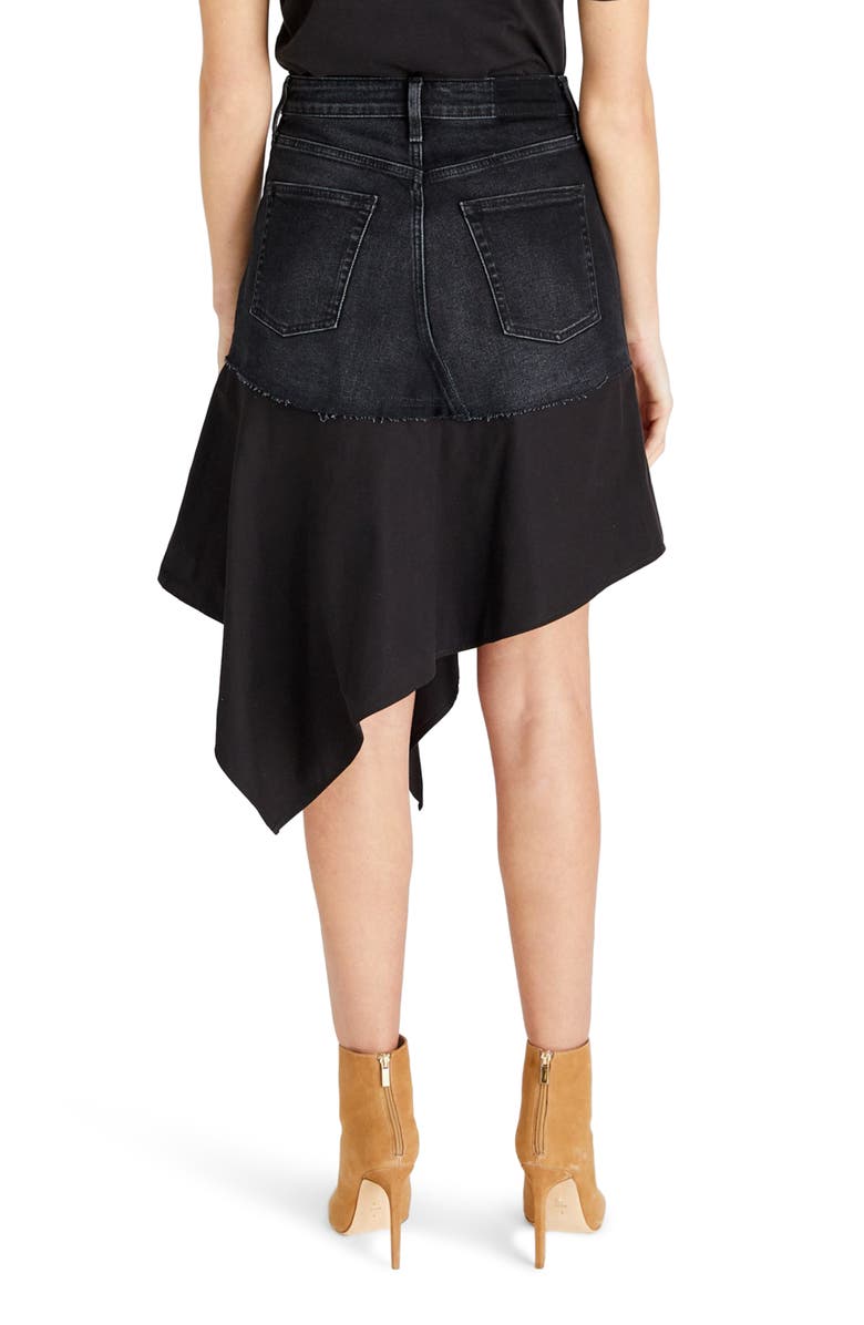 ÉTICA Asymmetrical Denim Skirt, Alternate, color, 
