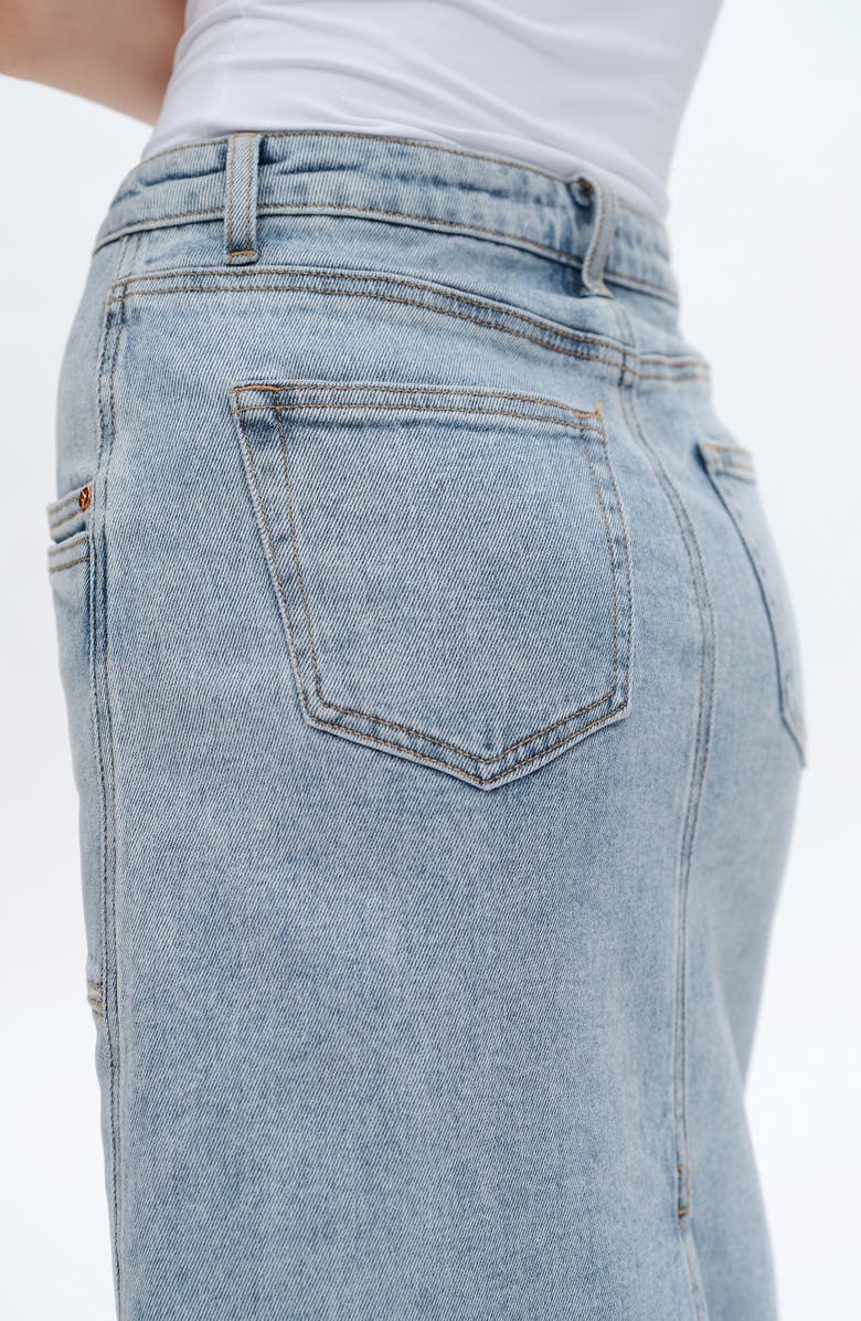 Bayeas Beth Denim Midi Skirt, Alternate, color, Whispy