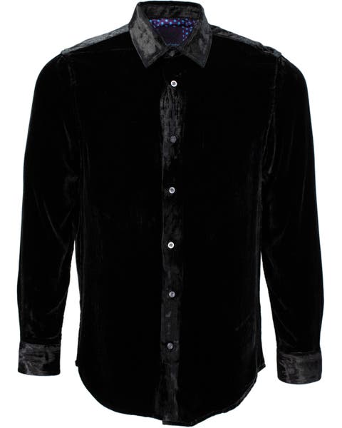 Ned Button-Up Velvet Shirt