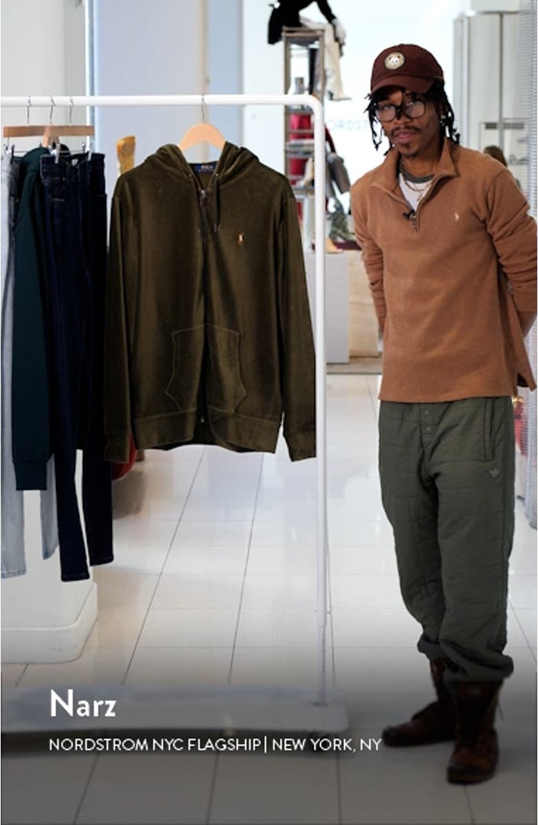 Knit Corduroy Zip-Up Hoodie, sales video thumbnail