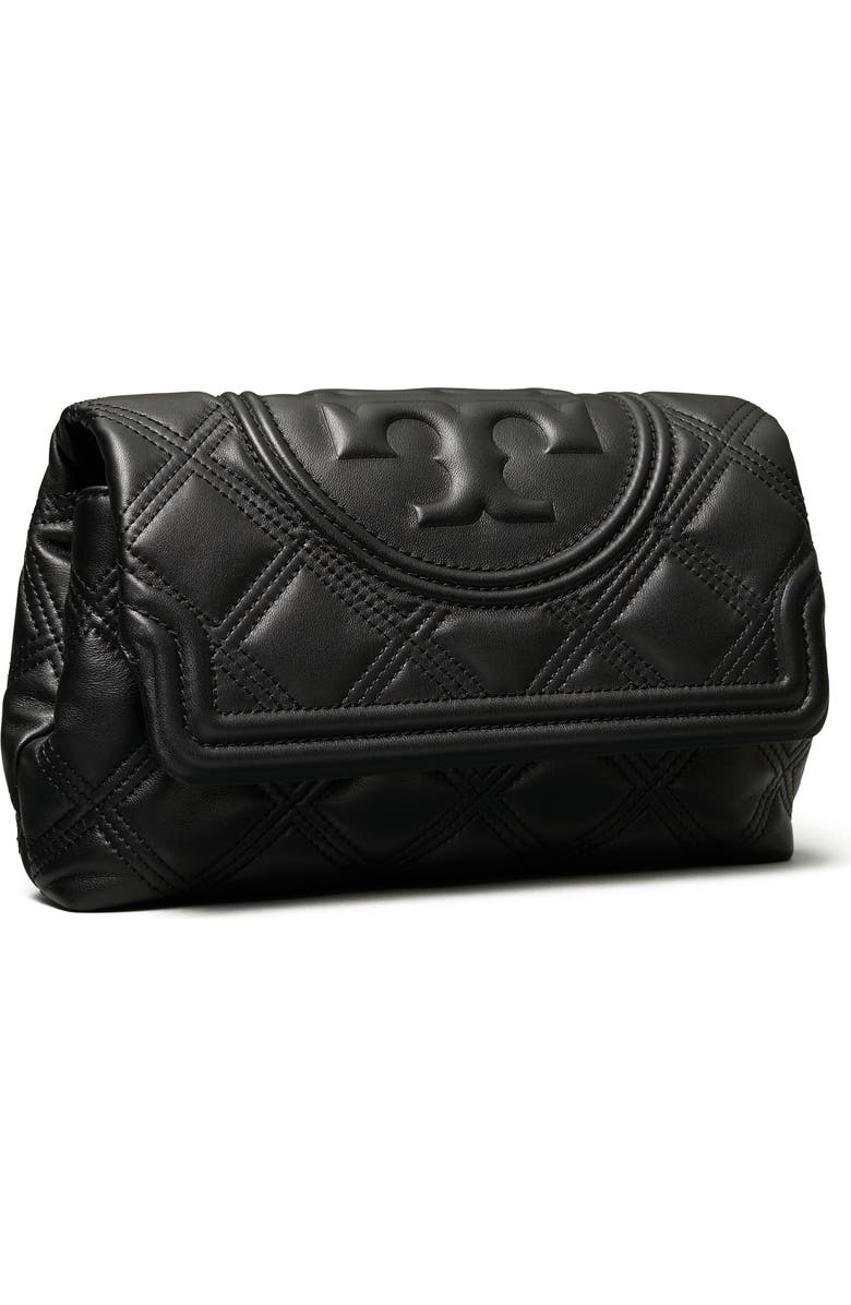Tory Burch Fleming Soft Quilted Leather Clutch, Alternate, color,
