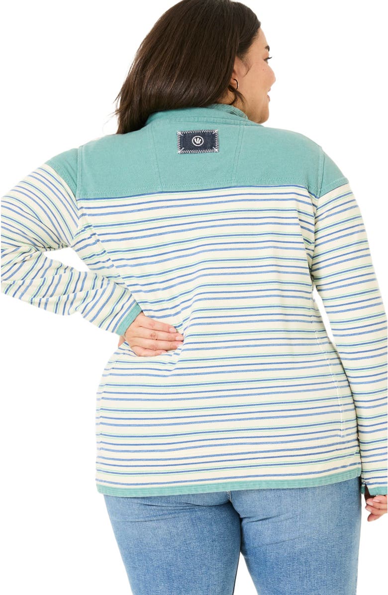 FatFace Plus Size Stripe Sweatshirt, Alternate, color, 