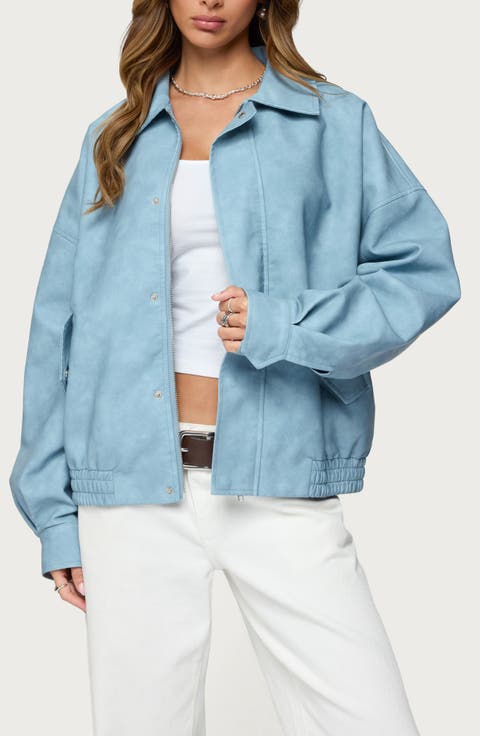 Oversize Faux Leather Jacket