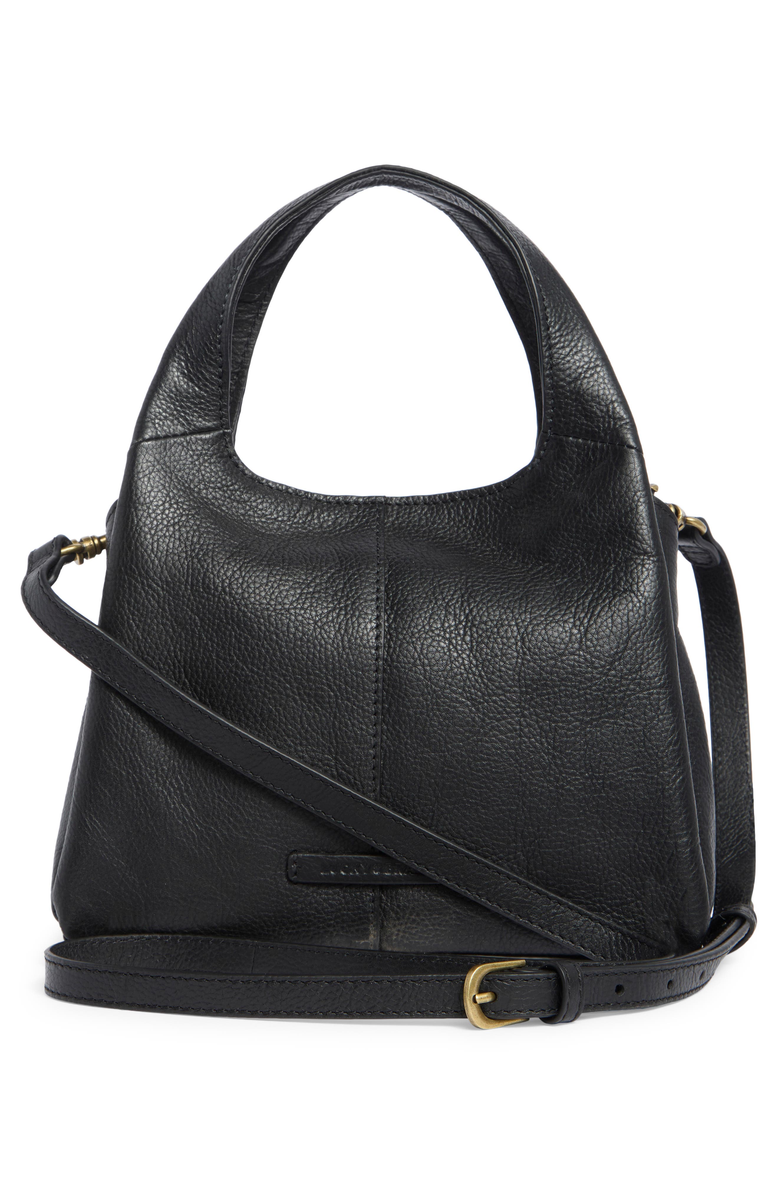 Lucky Brand Sue Leather Crossbody Shoulder Bag, Alternate, color, Black