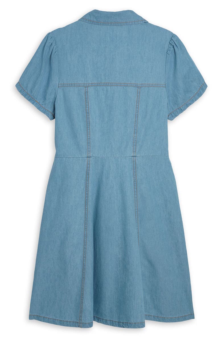 Scotch & Soda Kids' Western Denim Dress, Alternate, color, Light Blue Wash