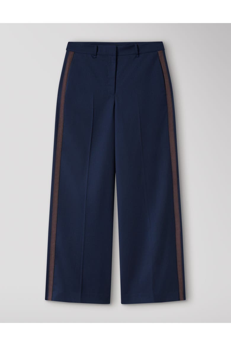 Side Print Straight Trouser, Alternate, color, Navy