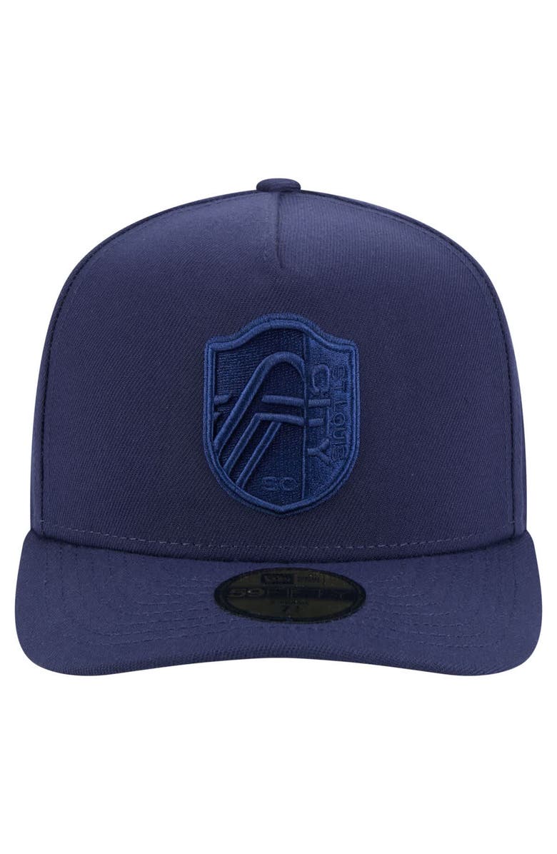 New Era Men's New Era Navy St. Louis City SC Color Pack A-Frame 59FIFTY Fitted Hat, Alternate, color, Navy