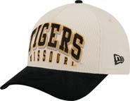 New Era Men's New Era Black/Cream Missouri Tigers Arch Two-Tone Corduroy 9FORTY A-Frame Adjustable Hat