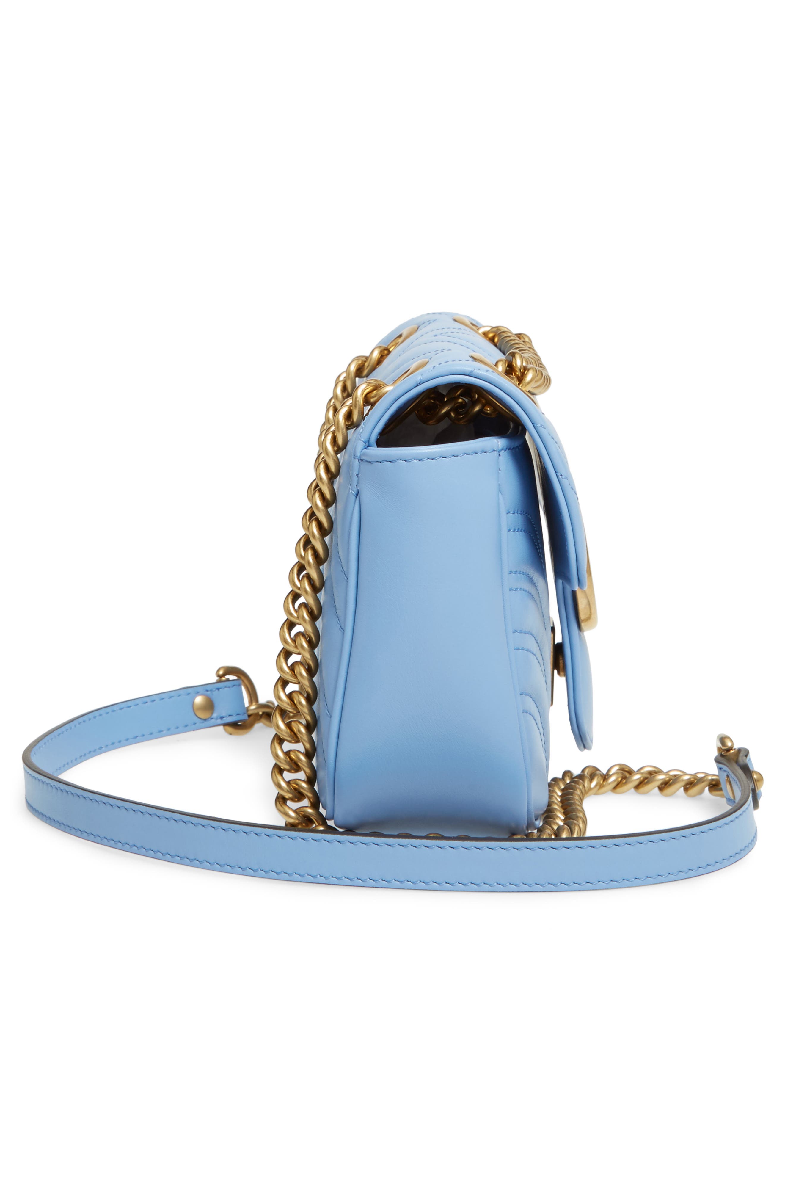 Gucci Mini GG Marmont 2.0 Matelassé Leather Shoulder Bag, Alternate, color, 