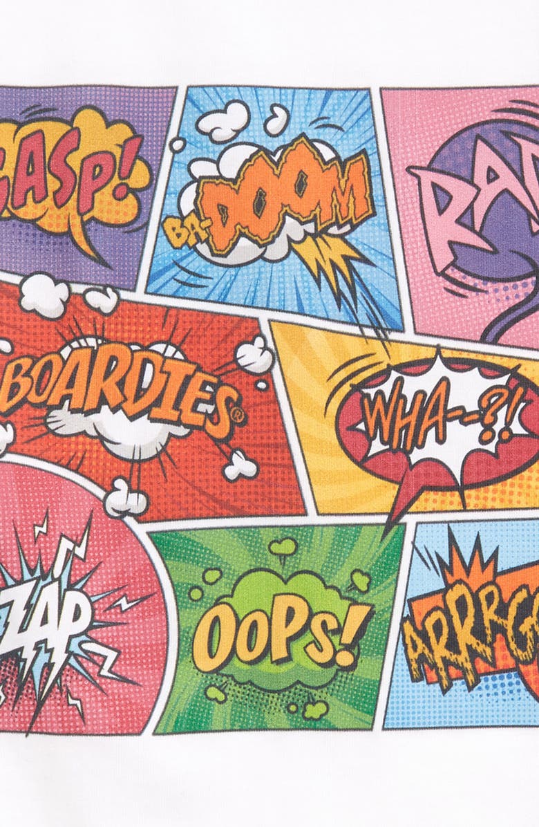 Boardies Kids' Cosmic Organic Cotton Graphic Tee, Alternate, color, White