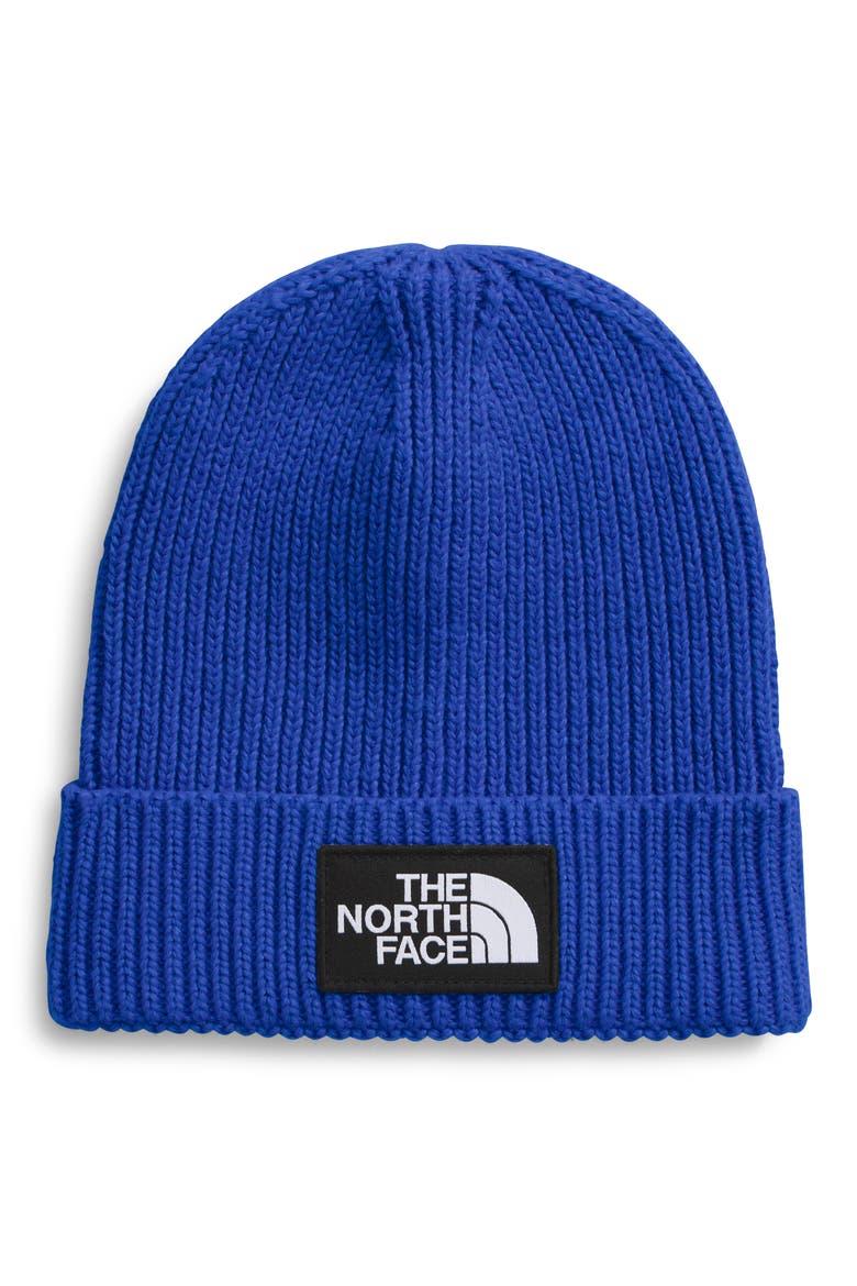 Kids' Logo Box Cuffed Recycled Beanie, Main, color, TNF BLUE