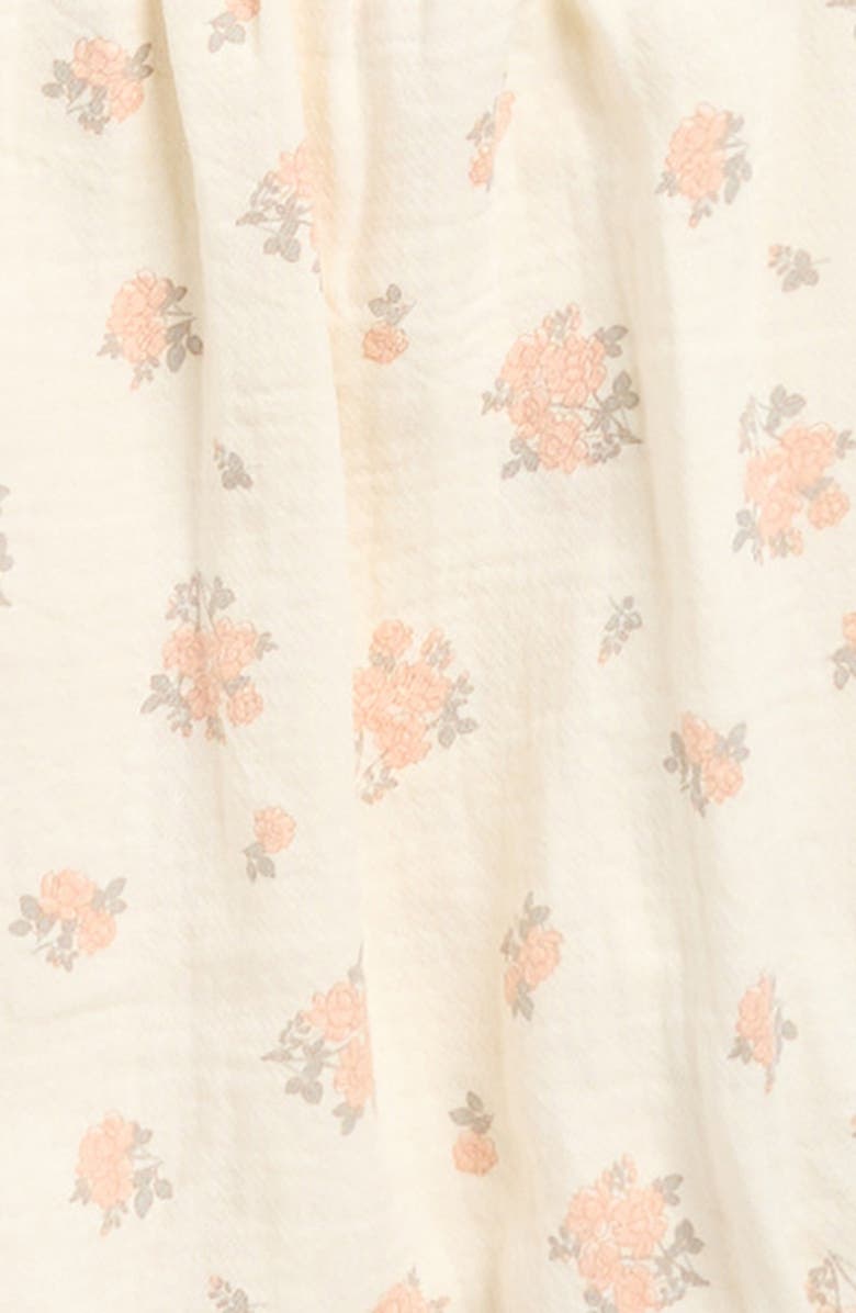 QUINCY MAE Smocked Yoke Organic Cotton Romper, Alternate, color, Ivory