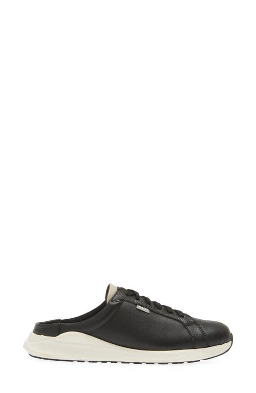 Naot Radon Sneaker Mule In Black/soft Ivory Leather