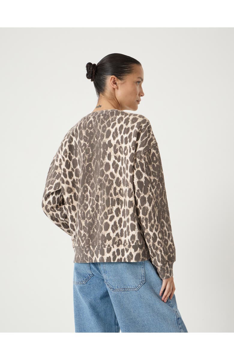Hush Astra Leopard Print Cotton Sweatshirt, Alternate, color, Trans Neutral Leopard Print