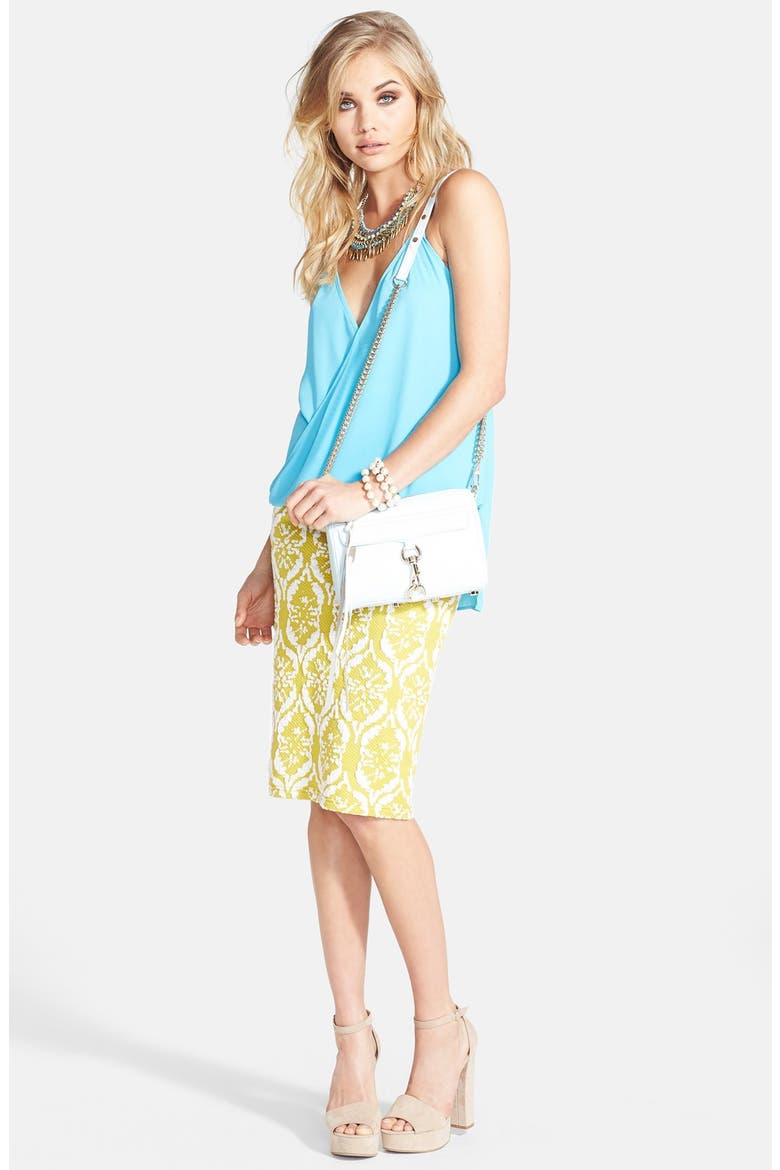 Textured Tube Skirt, Alternate, color, MUSTARD/WHITE