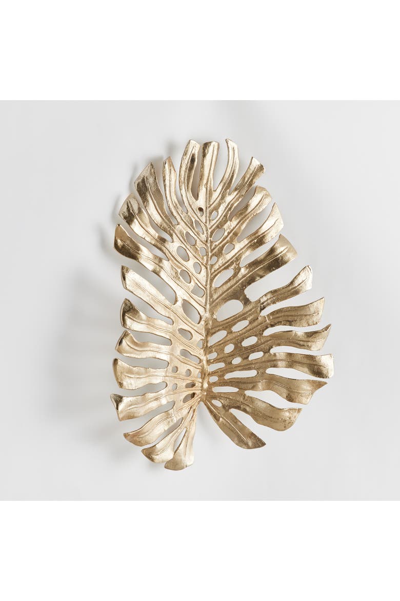 Monstera Wall Art, Alternate, color, Gold