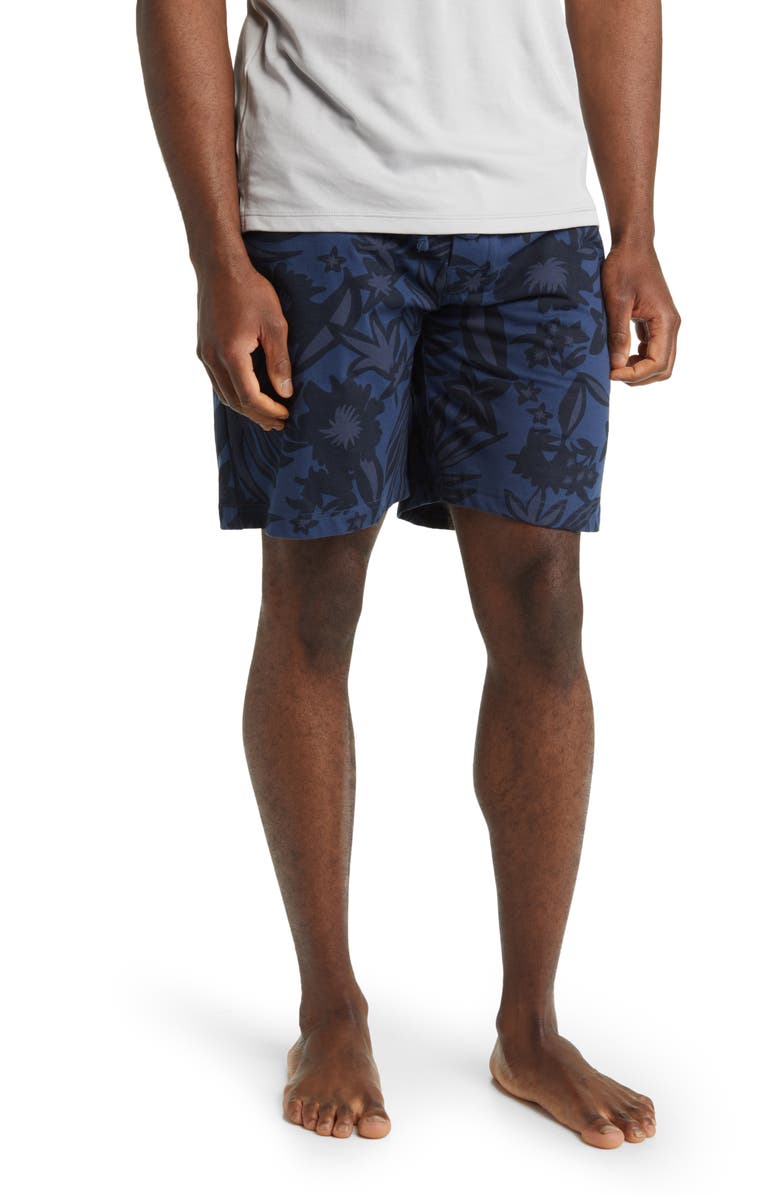 Majestic International La Palmera Floral Lounge Shorts, Main, color, 