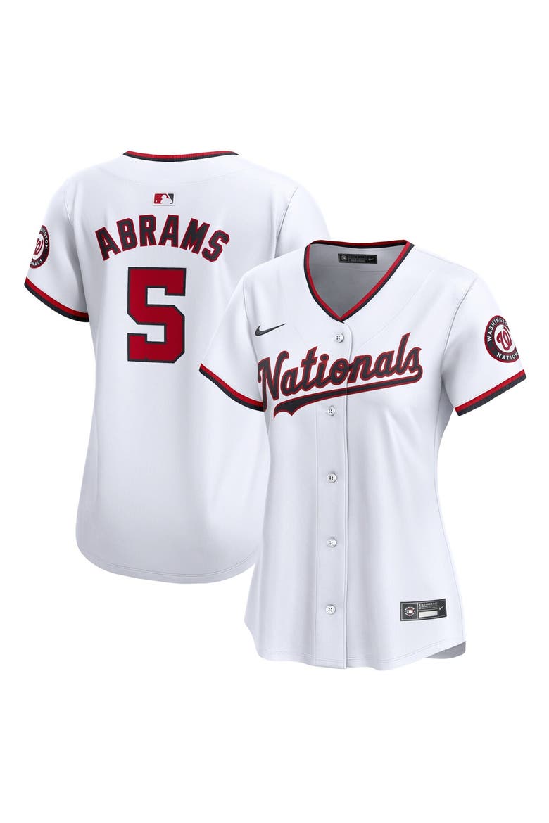 Women's Nike CJ Abrams White Washington Nationals Home Limited Player Jersey, Main, color, White