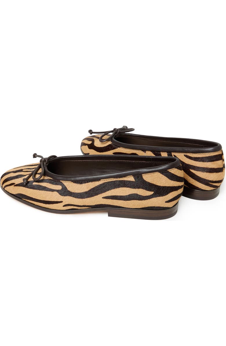 Loeffler Randall Noella Zebra Genuine Calf Hair Flat, Alternate, color, Zebra
