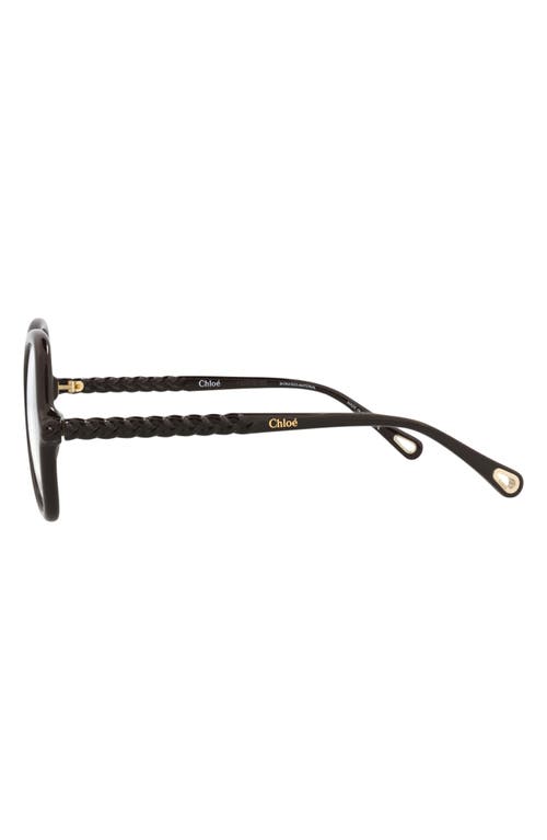 Chloé 52mm Core Oversize Optical Frames In Brown Brown