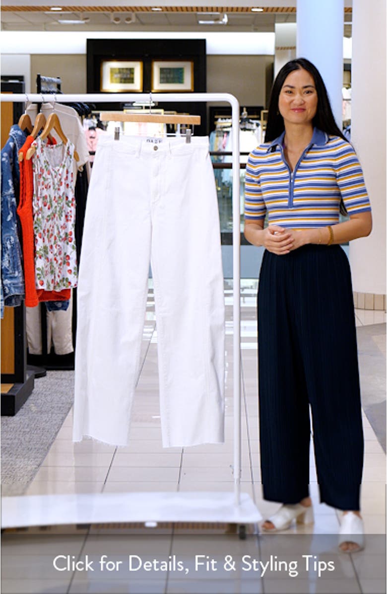 Far Out High Waist Raw Hem Wide Leg Jeans, sales video thumbnail