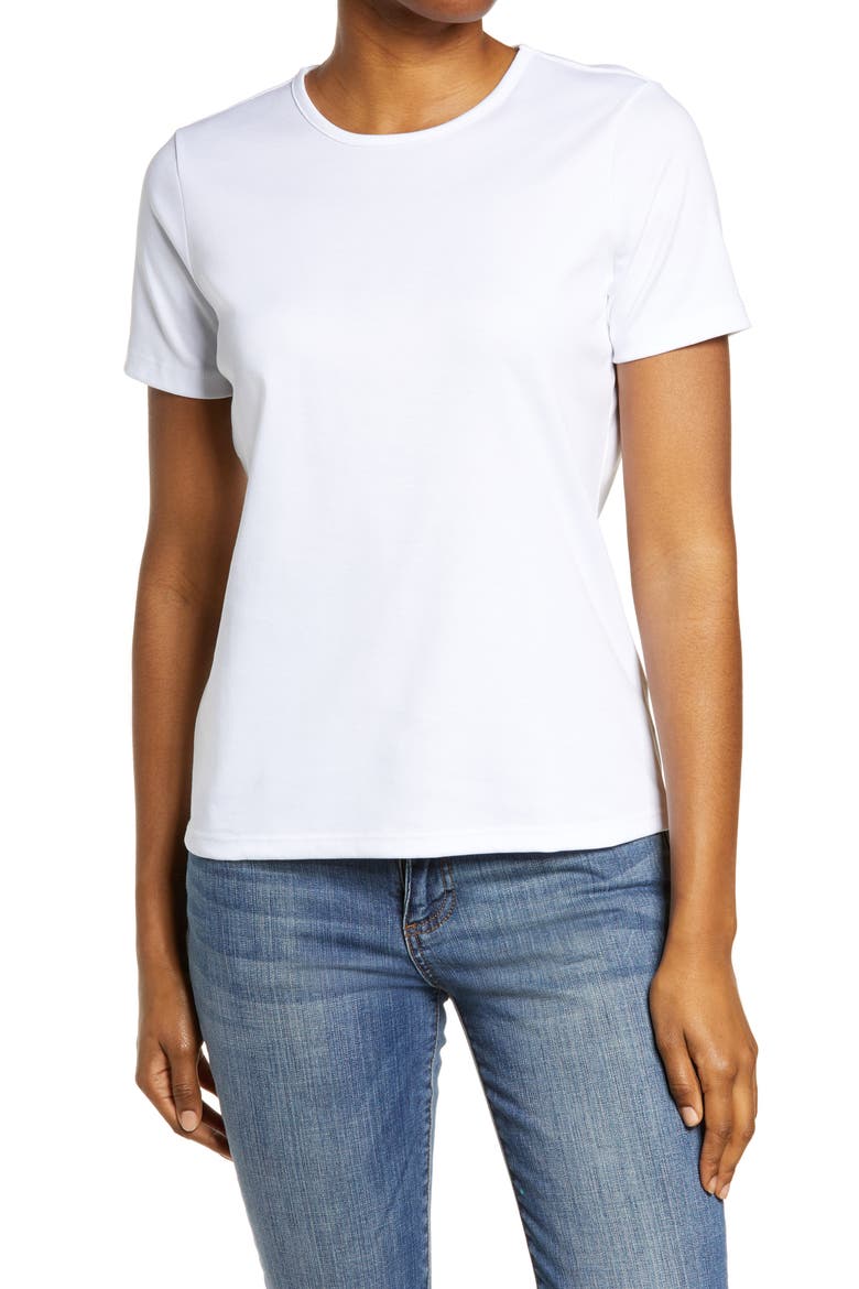 Women's Short Sleeve T-Shirt, Main, color, WHITE